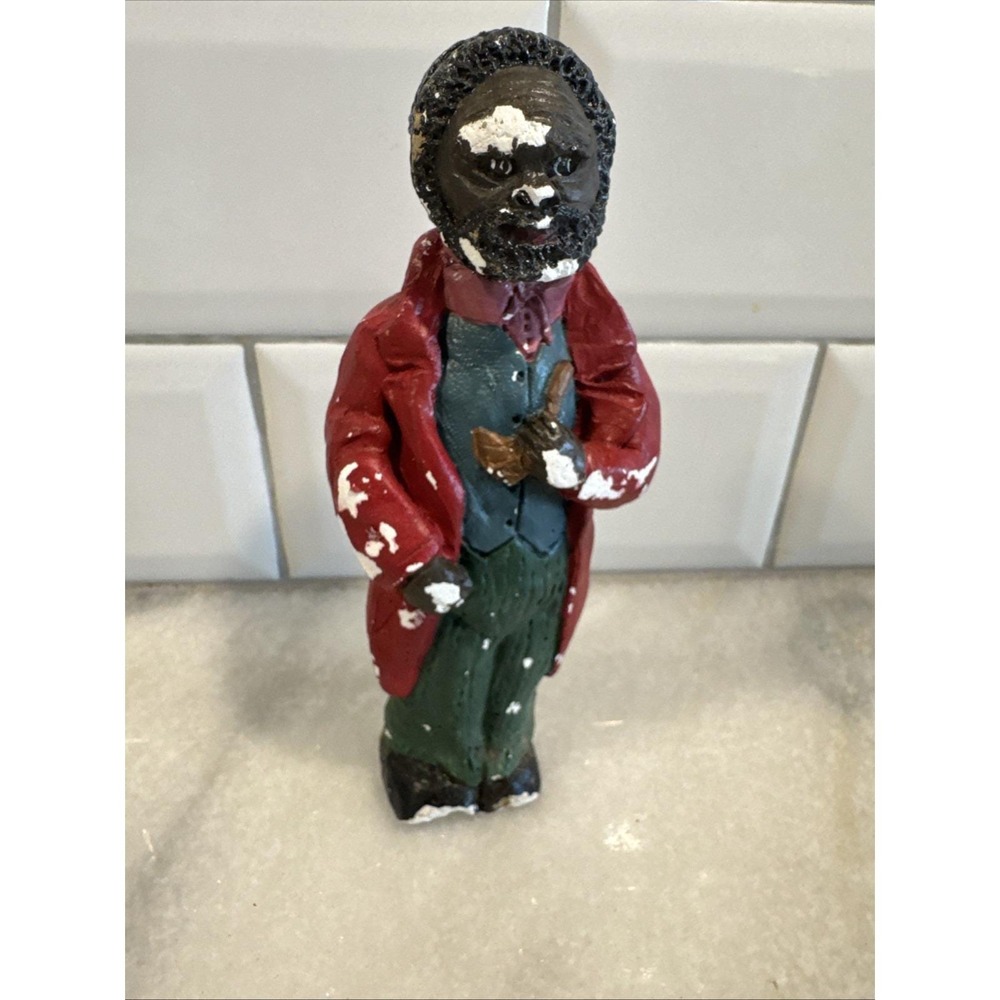 Vintage Man With Pipe Figurine Folk Art‎